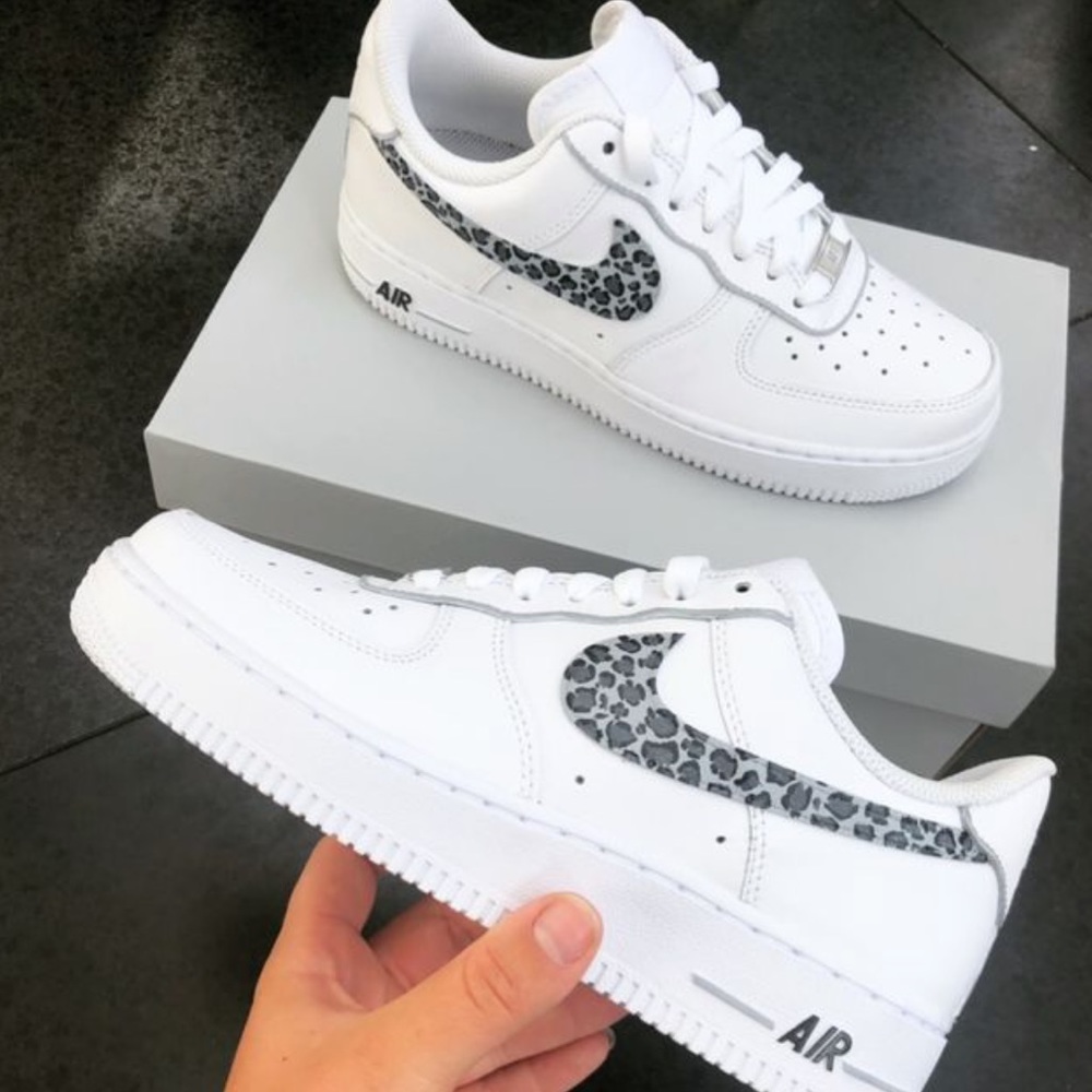 Custom Cheetah Print Air Force 1 Shoes